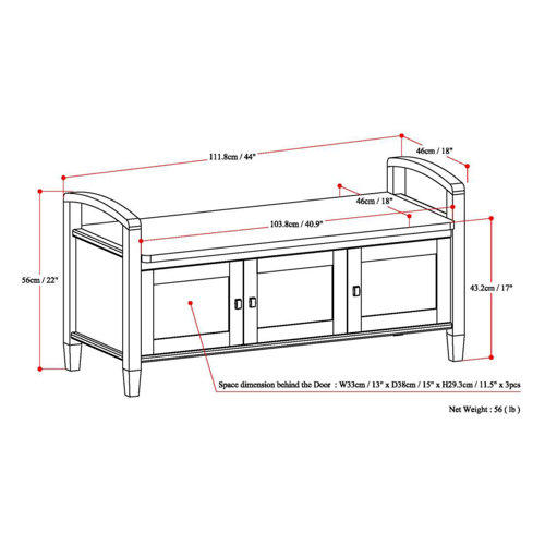 Lark Manor Nortonville Solid Wood Storage Bench & Reviews Wayfair
